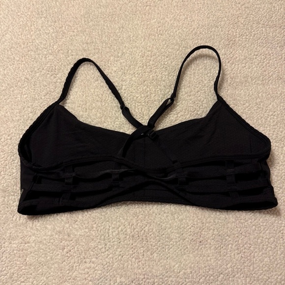 Lululemon Black Hot Spell Bra Strappy Caged In Bralette - Picture 9 of 12
